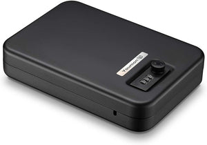 Younion Pistol Safe – Portable Travel Gun Safe, Gun Lock Box, Black