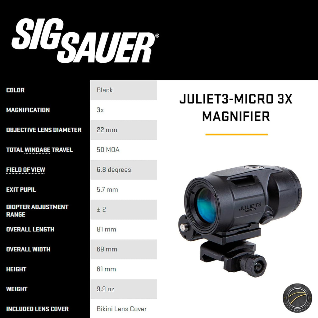 SIG Sauer ROMEO-MSR GEN II &amp; JULIET3 Micro Red Dot and Magnifier Combo