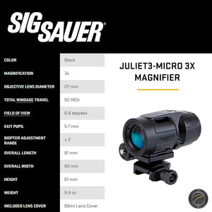 SIG Sauer ROMEO-MSR GEN II &amp; JULIET3 Micro Red Dot and Magnifier Combo
