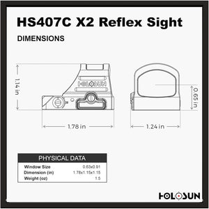 Holosun HS407C X2 Red Dot Sight