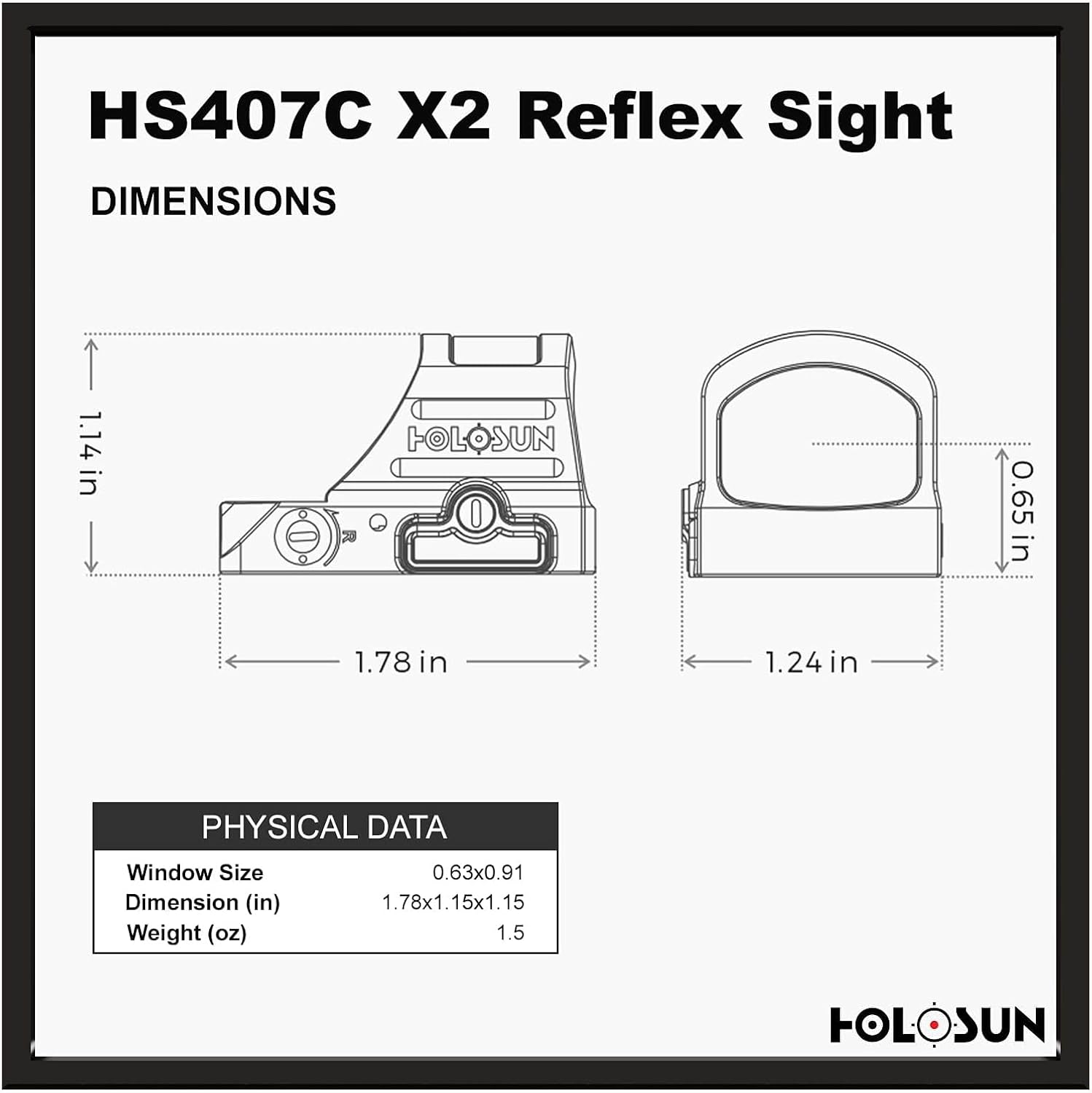 Holosun HS407C X2 Red Dot Sight