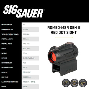 SIG Sauer ROMEO-MSR GEN II &amp; JULIET3 Micro Red Dot and Magnifier Combo