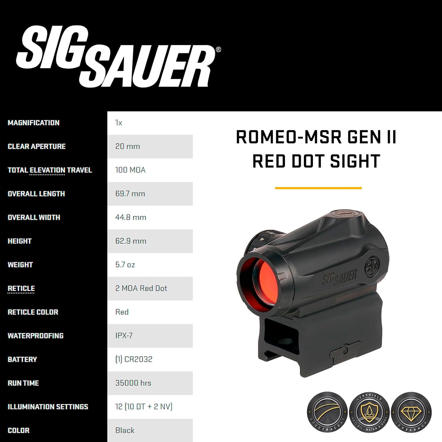 SIG Sauer ROMEO-MSR GEN II &amp; JULIET3 Micro Red Dot and Magnifier Combo
