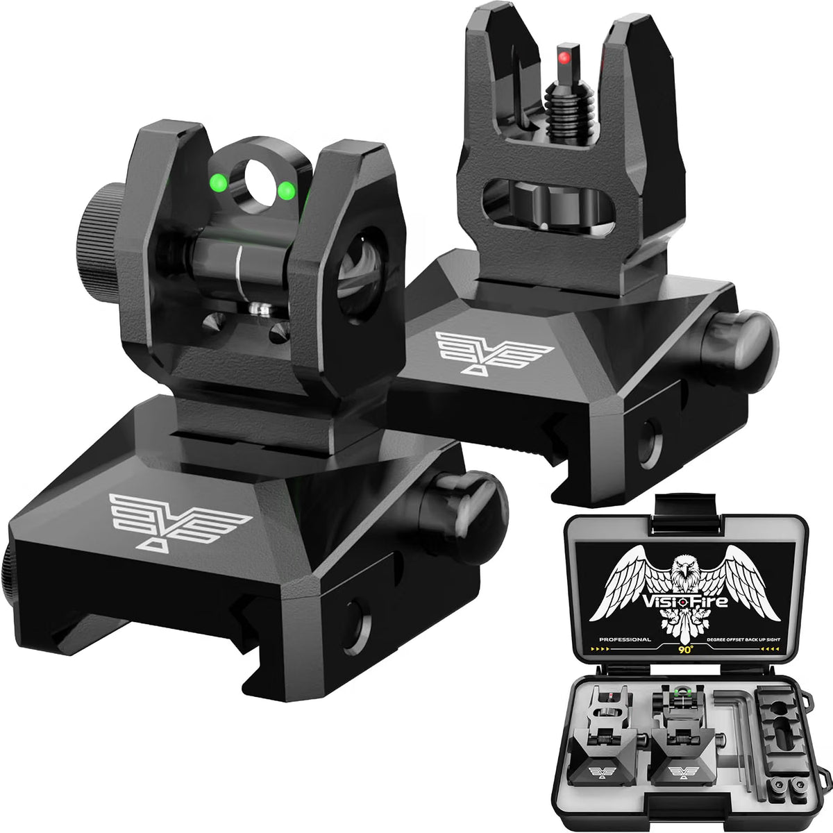 Visiofire Fiber Optic Iron Sights for Picatinny Rail