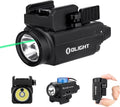 Olight tactical flashlight with accessories on a white background