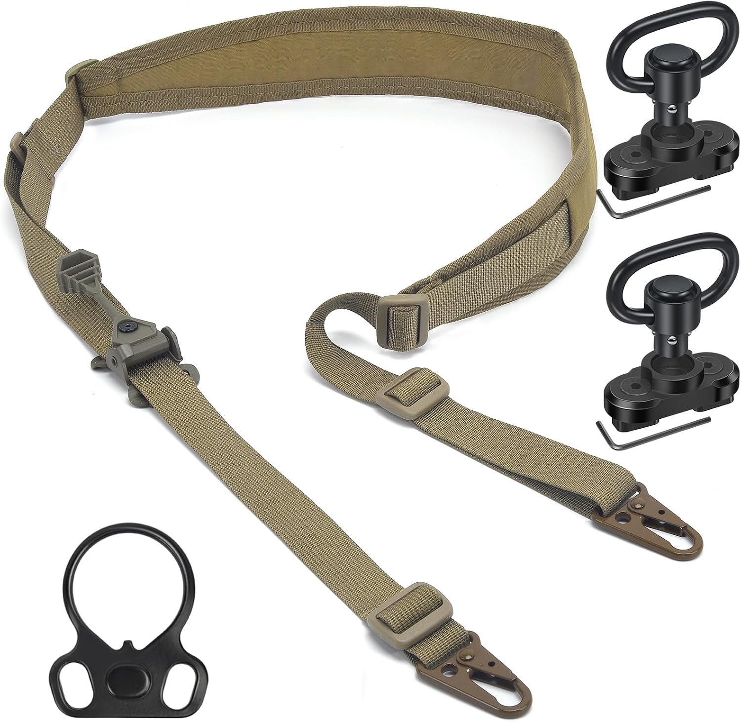 WarBull 2-Point Quick Adjust Rifle Sling with QD Swivels &amp; HK Hooks